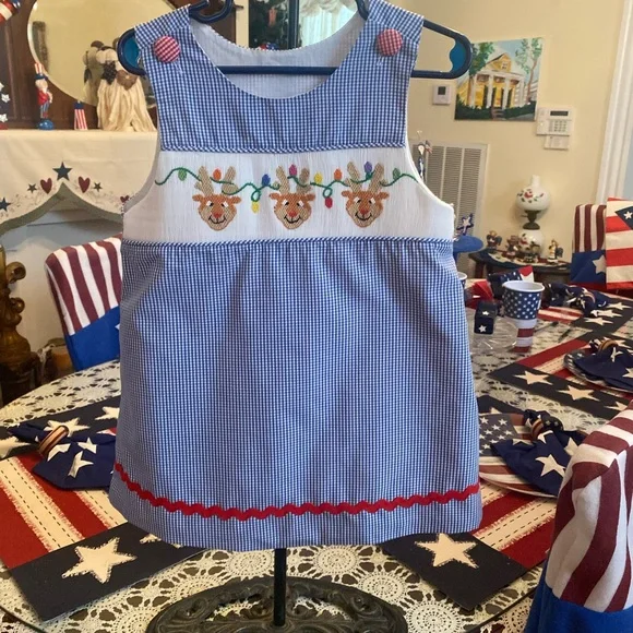 Remember Nguyen Smocked Toddler Girls Dress size 4T - Picture 3 of 16